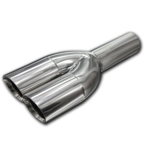 Ponteira de Escapamento Universal Saída Dupla 2.5" a 3" Polegadas Lado Direito em Aço Inox - Design Impactante e Versátil