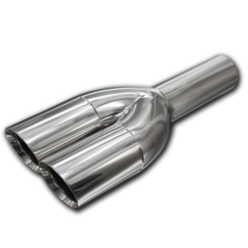 Ponteira de Escapamento Universal Saída Dupla 2.5″ a 3″ Polegadas Lado Direito em Aço Inox – Design Impactante e Versátil