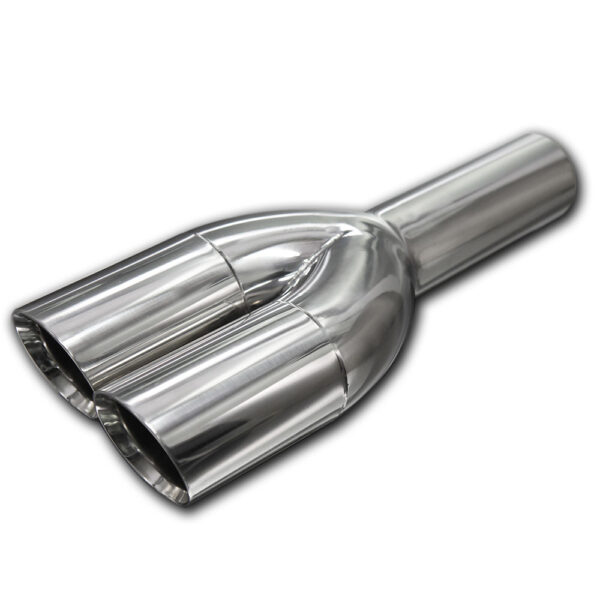Ponteira de Escapamento Universal Saída Dupla 2.5" a 3" Polegadas Lado Direito em Aço Inox - Design Impactante e Versátil