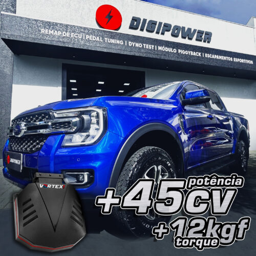 Chip de Potência Vortex1 para FORD RANGER V6 2024+ +45cv de Potência e +12kgf de Torque