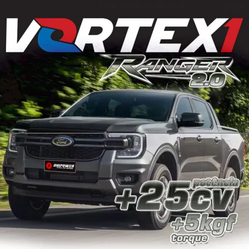 Chip de Potência Vortex1 para FORD RANGER 2.0 2024+ até +25cv de Potência e +5kgf de Torque