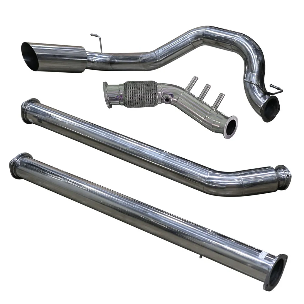 Escapamento Inox 4" saída lateral com Downpipe Toyota Hilux 2.8 Diesel 2016 a 2024 - Imagem 3