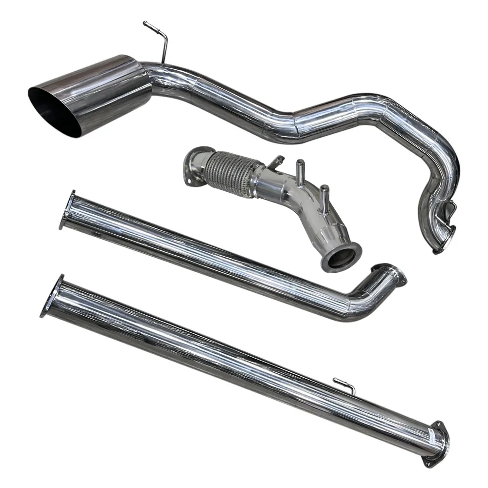Escapamento Inox 4" saída lateral com Downpipe Toyota Hilux 2.8 Diesel 2016 a 2024