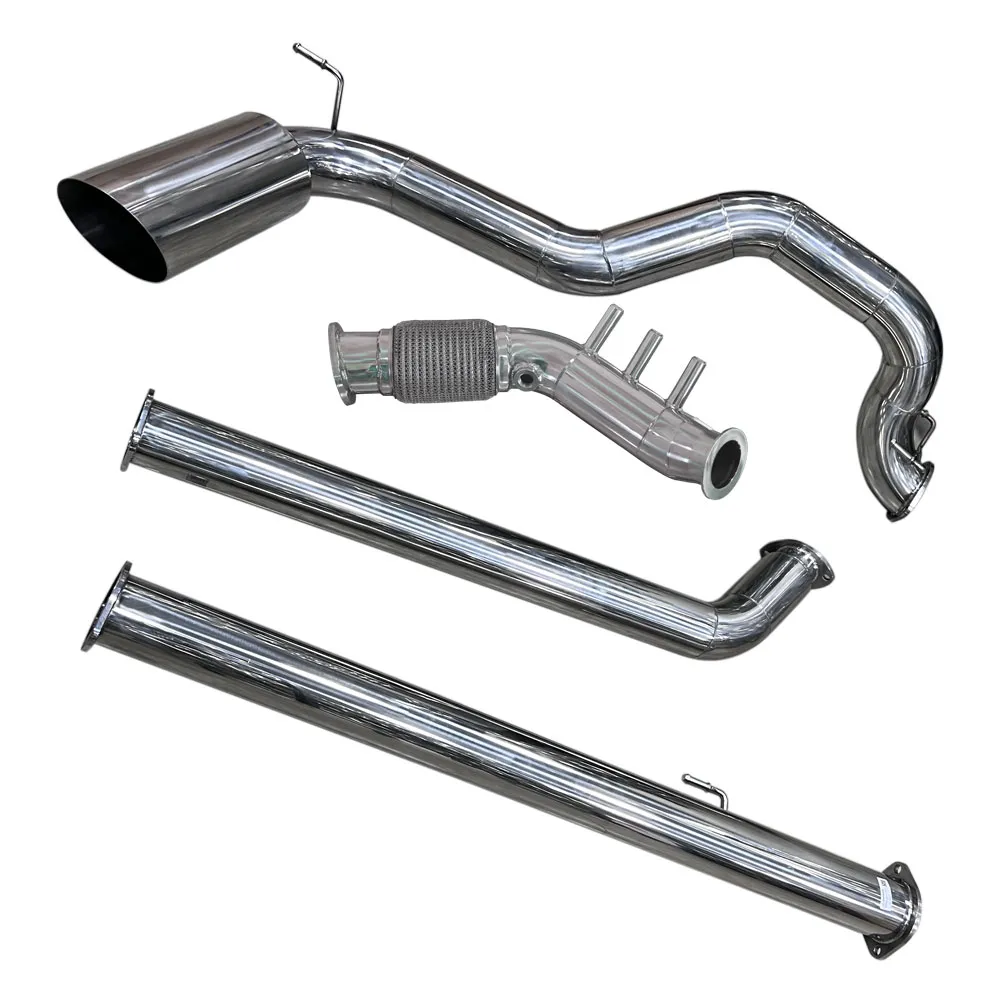 Escapamento Inox 4" saída lateral com Downpipe Toyota Hilux 2.8 Diesel 2016 a 2024